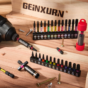 Set di punte Per cacciavite Torx industriale Ultra grado 25MM 50MM 53 pezzi Per Set con codice colore T7 T8 T9 T10 T15 T20 T25 T27 T30 T40 - Product Image 1