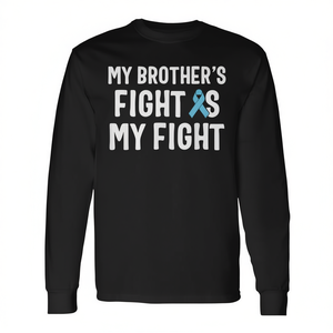 T-shirt promotionnel à manches longues pour la sensibilisation au cancer de la prostate : La lutte de mon frère est ma lutte - Product Image 2