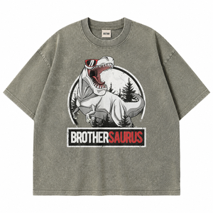 T-<span class=keywords><strong>shirt</strong></span> en coton imprimé <span class=keywords><strong>dinosaure</strong></span> avec logo personnalisé, style streetwear, effet délavé vintage, vêtements pour hommes, OEM ODM, t-shirts graphiques, t-<span class=keywords><strong>shirt</strong></span> oversize pour hommes - Product Image 2