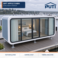 Villa modulaire de luxe en acier de 40 pieds, type Apple Pod Island, pour hôtel tropical, club de plage et complexe de plongée