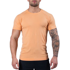 T-shirt à manches courtes de couleur personnalisée pour hommes, broderie de haute qualité, conception de logo imprimé, vêtements d'été, t-shirts de gymnastique en coton pour hommes - Product Image 1