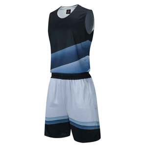 Conception de logo personnalisée, uniforme de basket-ball, 100% polyester, uniforme de basket-ball respirant, ensembles à vendre - Product Image 3