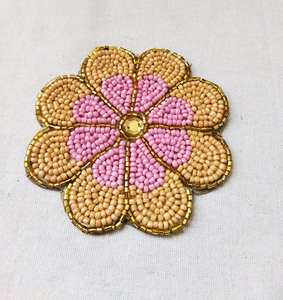 Handmade Beaded <b>Coasters</b> - Boho <b>Drink</b> <b>Coasters</b> with Polyester Backing (4x4 Inch) - Product Image 3
