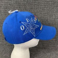 Casquette de baseball 100 % coton avec visière incurvée style Dobby, motif lettres logo personnalisé, pour Loge Maçonnique, motif Shadow, Commande Étoile Orientale Courante