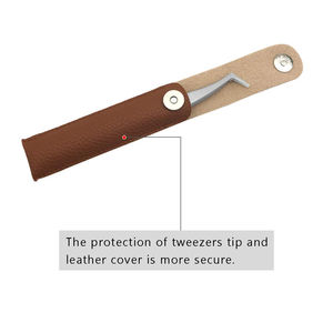 Fiber Grip Lash Extension Tweezers Matte Black Gold Fiber Tip Tweezer Lash <b>Applicator</b> Diamond Tip Tweezers for Lash Extension - Product Image 6