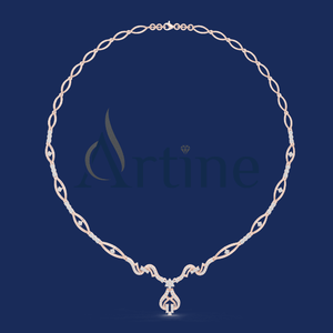 Chaîne de clavicule de mode pleine d'accessoires en diamant collier ensemble de bijoux - Product Image 1