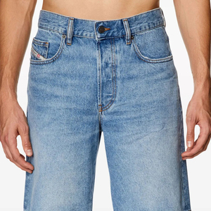 กางเกงยีนส์ขาสั้นสีดำสำหรับผู้ชายกางเกงขาสั้นสีฟ้าสไตล์สตรีทแวร์เข้ารูปปกติสำหรับฤดูร้อน - Product Image 5