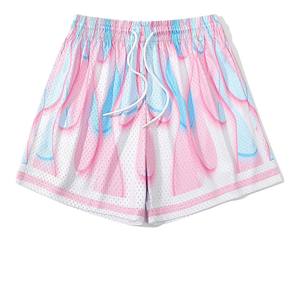 Pantalones cortos de malla transpirable para hombre sublimación impresa gráfico personalizado High Street Premium secado rápido entrenamiento Gymwear al por mayor - Product Image 5