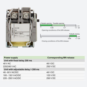 Аксессуары для автоматических выключателей Schneider NSX: блок сброса с шунтирующим контактом MX DC12V LV429382 LV429390, 24В, 30В, 48В, 60В, 125В, 250В, пластик, 50/60Гц - Product Image 2