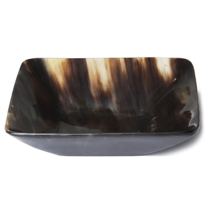 Bol à mélanger en corne naturelle brune de taille moyenne Design accrocheur pour Dessert Alimentaire servant des plateaux décoratifs de forme personnalisée - Product Image 1