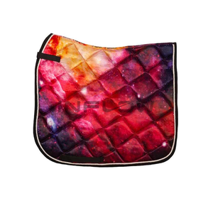 Tapis de selle de cheval en coton à sublimation entièrement personnalisable de qualité supérieure avec doublure en mousse satinée Numnah ou couverture de selle - Product Image 5