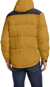 Veste bombardier à capuche pour hommes, résistante à l'eau, fermeture tricotée d'hiver, décontracté, poches poitrine zippées de grande taille, caractéristiques coupe-vent - Product Image 5