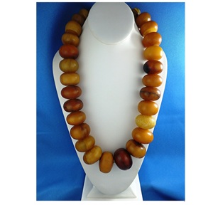 สร้อยคอหลากสีทำด้วยมือสีเหลืองแอฟริกาตะวันตกสามสิบห้าเป็นมิตรกับสิ่งแวดล้อมสไตล์พุทธศาสนายาวงานฝีมือตามธรรมชาติ - Product Image 6