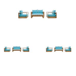 ชุดโซฟาไม้สำหรับสวนชุดโซฟากลางแจ้งทุกสภาพอากาศเฟอร์นิเจอร์ลานไม้เนื้อแข็งสำหรับโรงแรม - Product Image 6