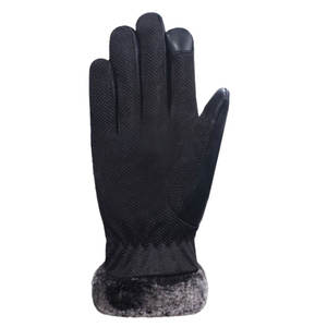 Gants en cuir d'hiver pour femmes - Gants en cuir doublés de cachemire / polaire pour hommes, gants de mode pour hommes - Product Image 2