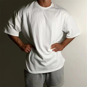 Camiseta Deportiva Unisex de Cuello Redondo para Hombre, Personalizada, de Ajuste Regular, Tejida, 100% Algodón, Transpirable, de Secado Rápido, con Logotipo Frontal - Product Image 4