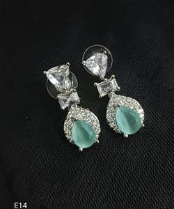 Pendientes de Plata con Diseño Floral, Estilo Étnico, con Diamantes Americanos, para Mujer, Diseño Exclusivo Indio de Última Moda - Product Image 5