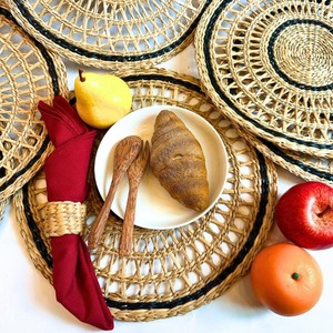 Plato Decorativo Redondo de Pasto Marino Tejido a Mano Natural, Decoración de Mesa Tejida, Mantel Individual Ecológico, Proveedor de Decoración de Mesa para Navidad y Año Nuevo - Product Image 4