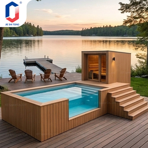 Piscine préfabriquée en conteneur de 20 pieds ou 40 pieds avec fenêtre en verre, piscine hors sol pour resort en plein air - Product Image 1