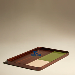 MEILLEURE VENTE Rectangle Laque Plateau Servir Alimentaire Plateau Décoratif Coloré Du Vietnam Artisanat En Gros - Product Image 3