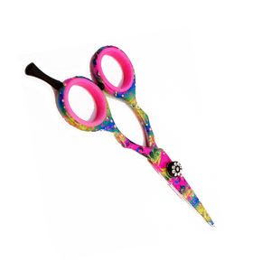 Tijeras de peluquería Flor Papel Recubierto Metal Acero Hoja afilada Salón Tijeras de corte de pelo para cabello Hombres y mujeres - Product Image 3