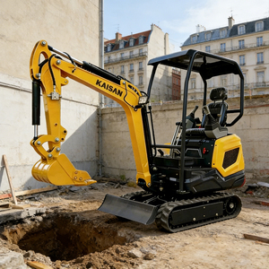 Mini-excavatrice KAISAN <span class=keywords><strong>de</strong></span> 1,2 tonne pour le génie civil et la location, avec flèche pivotante, excavatrice compacte pour travaux multiples - Product Image 1
