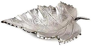 Handmade Stainless Steel Dish <b>Platter</b> Bowl Hammered Leaf Design Mirror Polished <b>Disposable</b> for Party Wedding Home Restaurant Use - Product Image 2