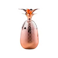 Verre en cuivre au design élégant avec motif ananas, ustensile de verre design, idéal pour la décoration de la maison et du bureau et pour offrir en cadeau