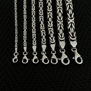 Necklace and <b>Bracelet</b> Combination Silver Men Jewelry 6.5 mm Hi Hop <b>Bracelet</b> King <b>Byzantine</b> Jewelry Wholesale From Turkey - Product Image 6