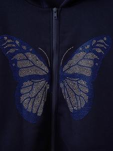 Sweat à capuche thermique unisexe avec strass Logo personnalisé 100% coton Style Streetwear pour hommes-pour l'hiver Vente en gros - Product Image 4