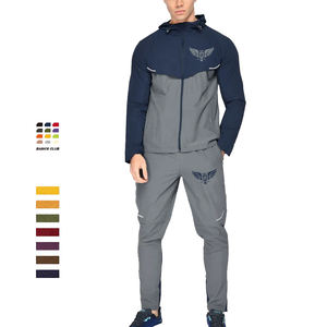 Chándal de poliéster fino de secado ultra rápido de fábrica, Gimnasio Deportivo, chaqueta ligera con ajuste reflectante frontal personalizado, pantalones antibacterianos - Product Image 2