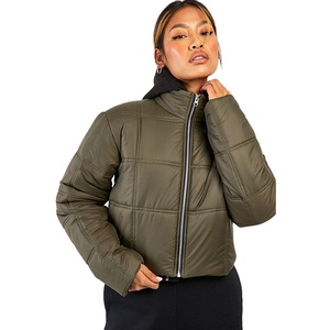 เสื้อแจ็คเก็ตแฟชั่นสตรีทแวร์แบบเรียบง่าย หนานุ่ม ดีไซน์ใหม่ รับผลิตตามแบบ OEM ไซส์ใหญ่ ทรงหลวม สวมใส่สบายสำหรับผู้หญิง - Product Image 1