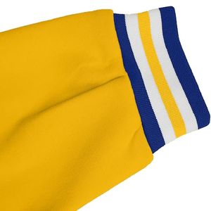 Vente en gros de veste universitaire de baseball unisexe en toile 100% coton à fermeture éclair personnalisable sur le devant du collège d'hiver - Product Image 5