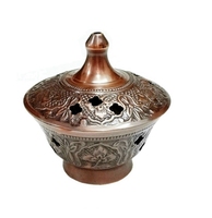 Pembakar Dupa Logam Oriental Antik, Tempat Dupa Kayu Cendana yang Dapat Disesuaikan, Aroma Melati Laut, Buatan Tangan, untuk Dupa Biji, Dupa Clary Sage