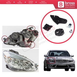 Soporte de Reparación para Faro Delantero BHL515, Juego de Soportes de Montaje, Lado Derecho, para Clase C W204 S204 C204 2007-2014 CL203 A2048201214 - Product Image 5