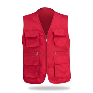 Vente en gros d'usine gilet de travail multi-poches pour la pêche randonnée utilitaire personnalisé gilets grande taille pour hommes gilets - Product Image 4