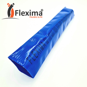 Tuyau d'eau en PVC tressé à rayures bleues de 6 pouces, haute pression, durable, certifié ISO 9001, vidange de décharge flexible, à plat souple - Product Image 4