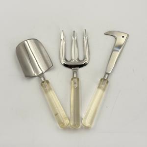 New Arrival Customizable 3pcs <b>Garden</b> <b>Tool</b> Set Resin Handle Stainless Steel Head Bonsai Plant Care <b>Tool</b>-Shovel Gardener Hand <b>Tool</b> - Product Image 2