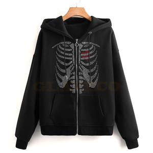 Vêtements Vêtements à séchage rapide Strass Hoodies Basics Premium Quality Casual Rhinestone Hoodies - Product Image 1