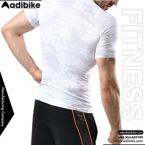 Mens Athletic <b>Compression</b> Top OEM Custom Logo Short Sleeve Breathable Eco-Friendly 180g Sublimation <b>Compression</b> <b>Shirt</b> - Product Image 5