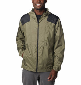 Veste coupe-vent respirante et imperméable sur mesure pour homme, grande taille, avec fermeture éclair, tissu tricoté pour les activités de plein air estivales - Product Image 1