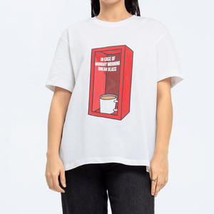 Services Dernier Style Respirant Femmes T-shirts Casual Wear Imprimé Léger Femmes Blanc Couleur T-shirts - Product Image 1