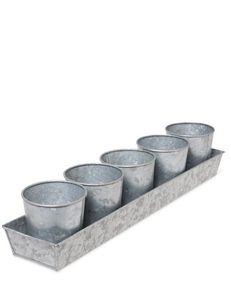 <b>Small</b> Rustic Decorative Classic Planter Set Garden Supplies Enamel <b>Pots</b> with Tray Plants Cups for Outdoor Flower <b>Pot</b> - Product Image 4