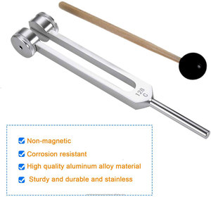 Diapasón de 128Hz para Terapia Médica, Instrumento de Sanación por Sonido, Yoga, Meditación, Ayuda Didáctica de Física, Acero Inoxidable - Product Image 2