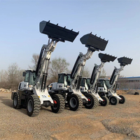 Nouvelle marque Mini-chargeuse sur pneus articulée 4x4 1t 1.5t 2t avec grappin à bois