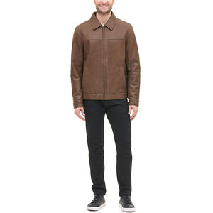 En stock, veste en cuir à étiquette privée, design unique, veste en cuir grande taille, vente flash, veste en cuir - Product Image 5