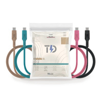 Cable de Carga de Silicona con Certificación MFi de 1M, Sin Enredos, Conductor de Cobre Estañado, USB Suave para Dispositivos iOS y Computadoras, Sincronización, en Stock
