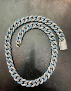 Collier en argent sterling de qualité supérieure plaqué or 22 carats pour chaîne cubaine Hip Hop Moissanite certifiée à un prix raisonnable pour - Product Image 2