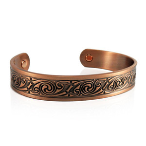 กำไลข้อมือแฟชั่นทำจากทองแดงแท้สูงทำด้วยมือมาใหม่ - Product Image 5