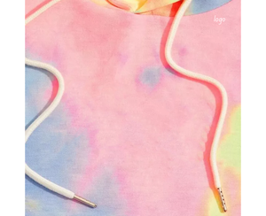 Custom High Quality Streetwear Manufacturer Clothing Puff Print <b>Thick</b> <b>Fleece</b> Sport Oversized Tie and Dye Pullover Hoodies Unisex - Product Image 4